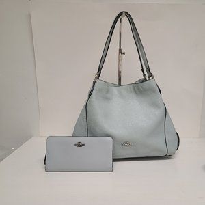 Coach Edie Tote with Matching Wallet